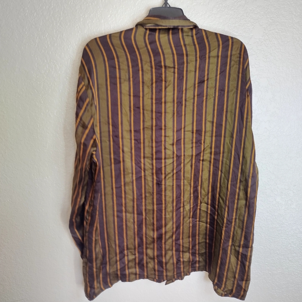 Hugo Boss Silk Relaxed Fit Button Down Shirt Sz Xl - Picture 5 of 8